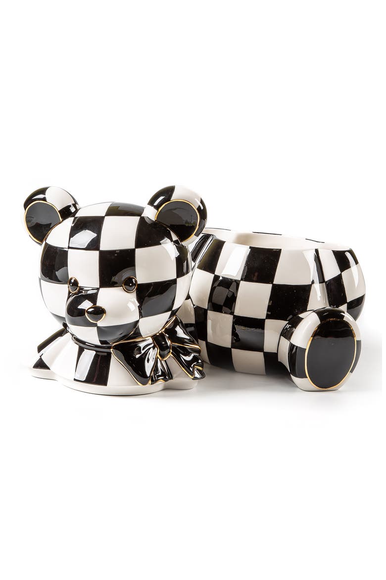 Courtly Check Bear Cookie Jar, Alternate, color, COURTLY