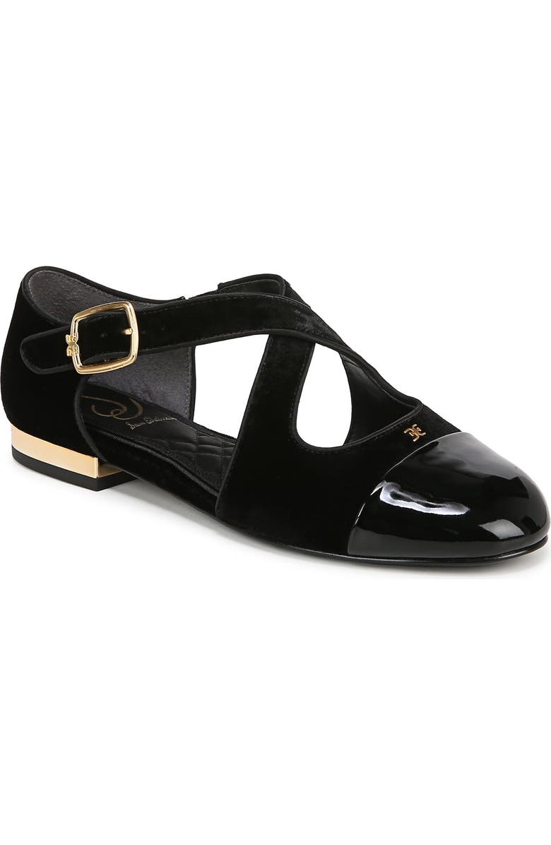 Sam Edelman Roxie Cap Toe Flat, Main, color, Black