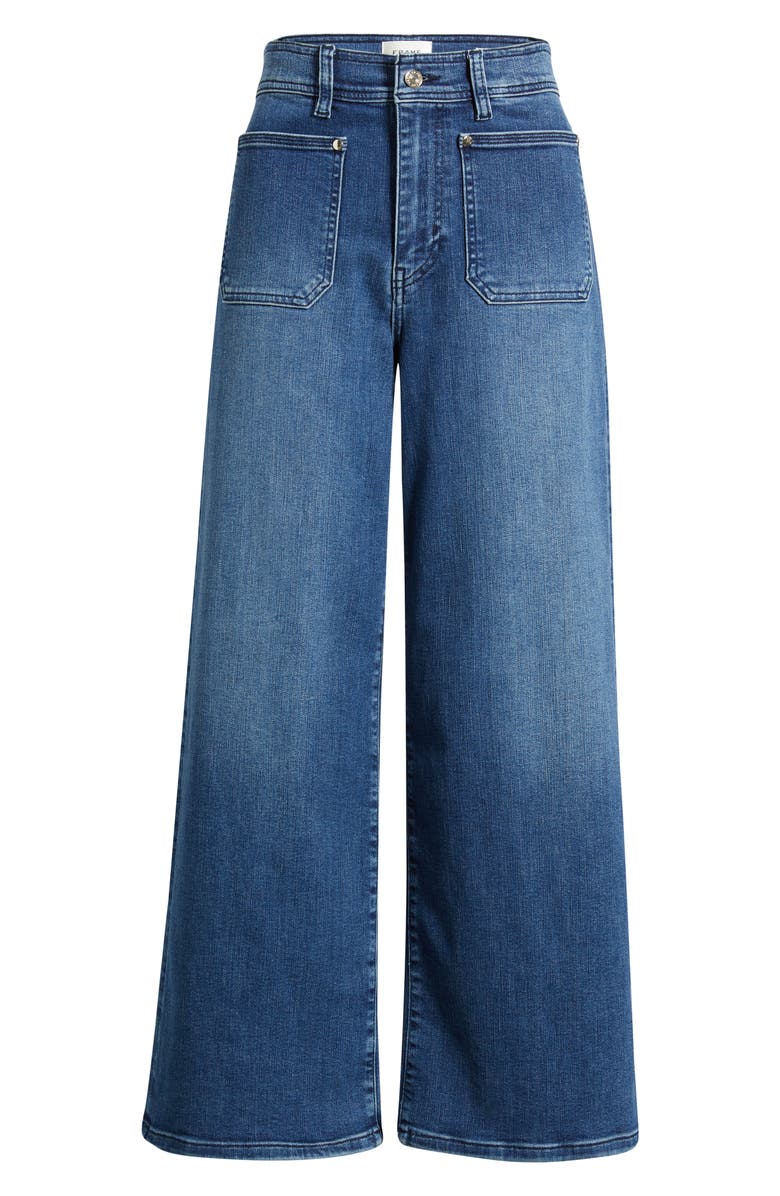 FRAME Le Slim Palazzo Crop Wide Leg Jeans, Alternate, color, Archive