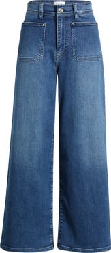 FRAME Le Slim Palazzo Crop Wide Leg Jeans