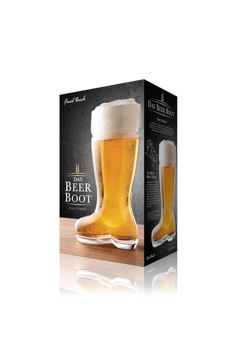 Das Beer Boot Glass, 1 Liter / 33 oz, Clear Glass, Alternate, color, Clear