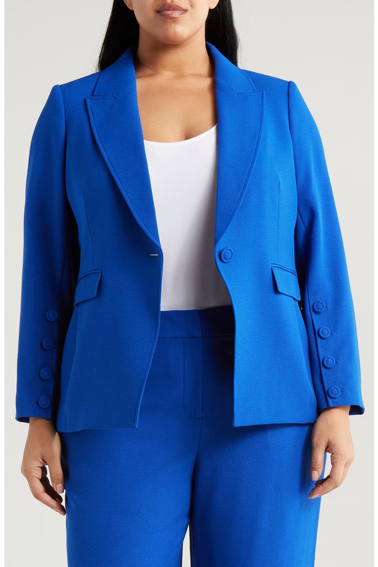 One-Button Blazer, Main, color, COBALT