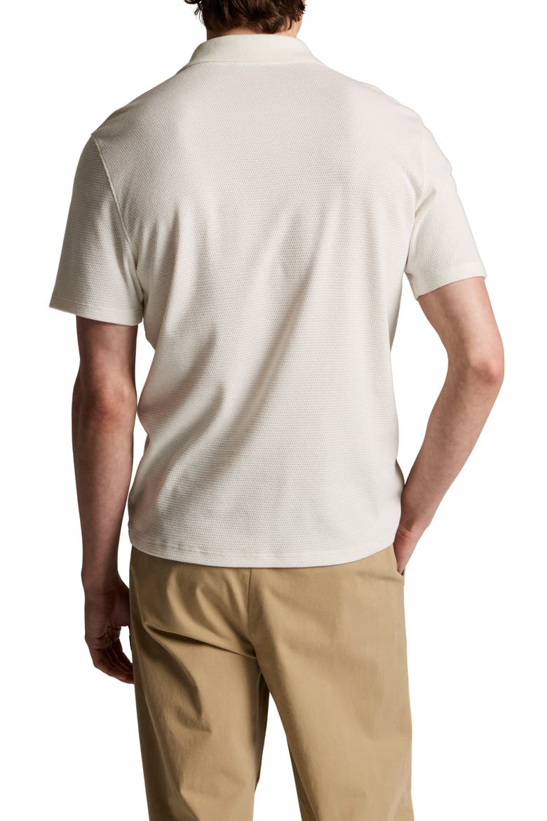 Mesh Knit Polo, Alternate, color, OFF WHITE