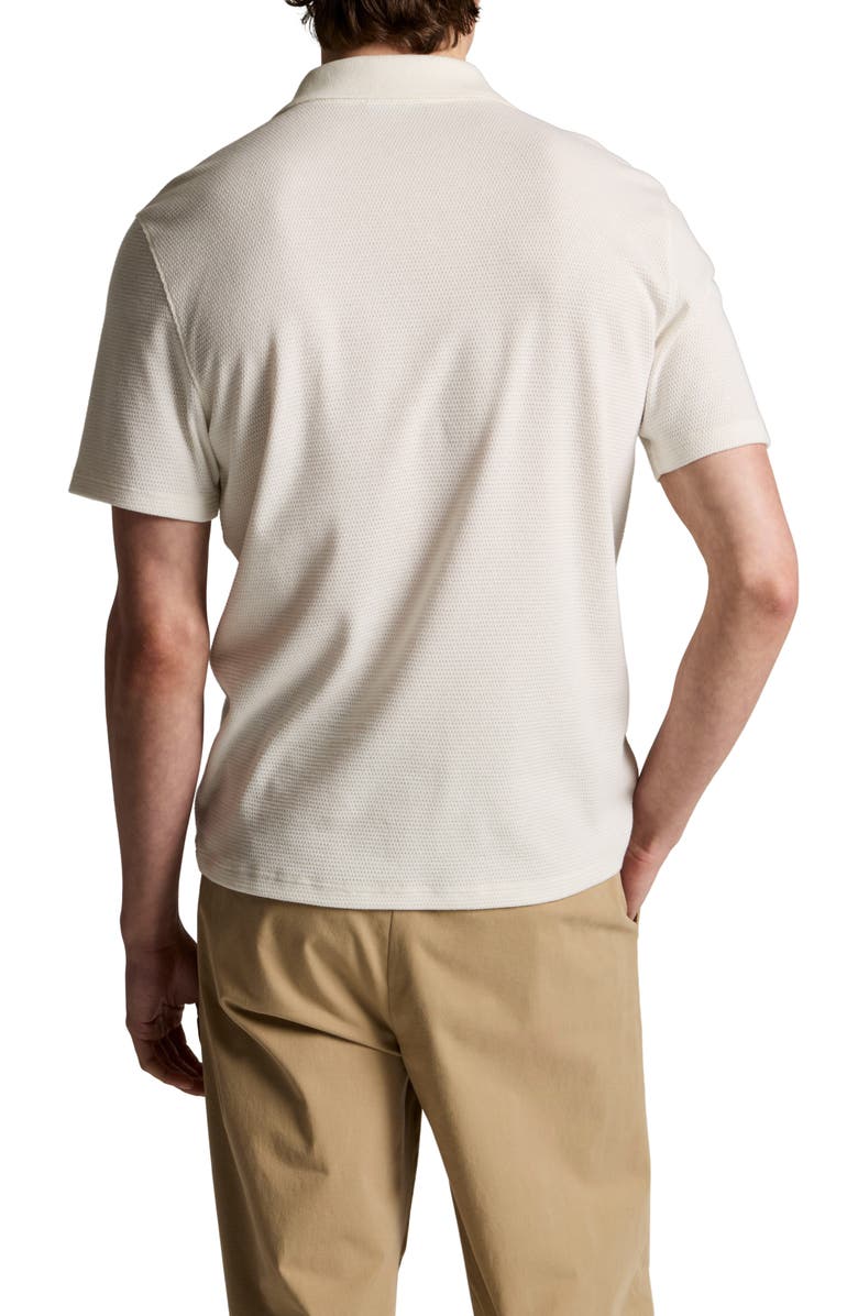 Vince Mesh Knit Polo, Alternate, color, Off White