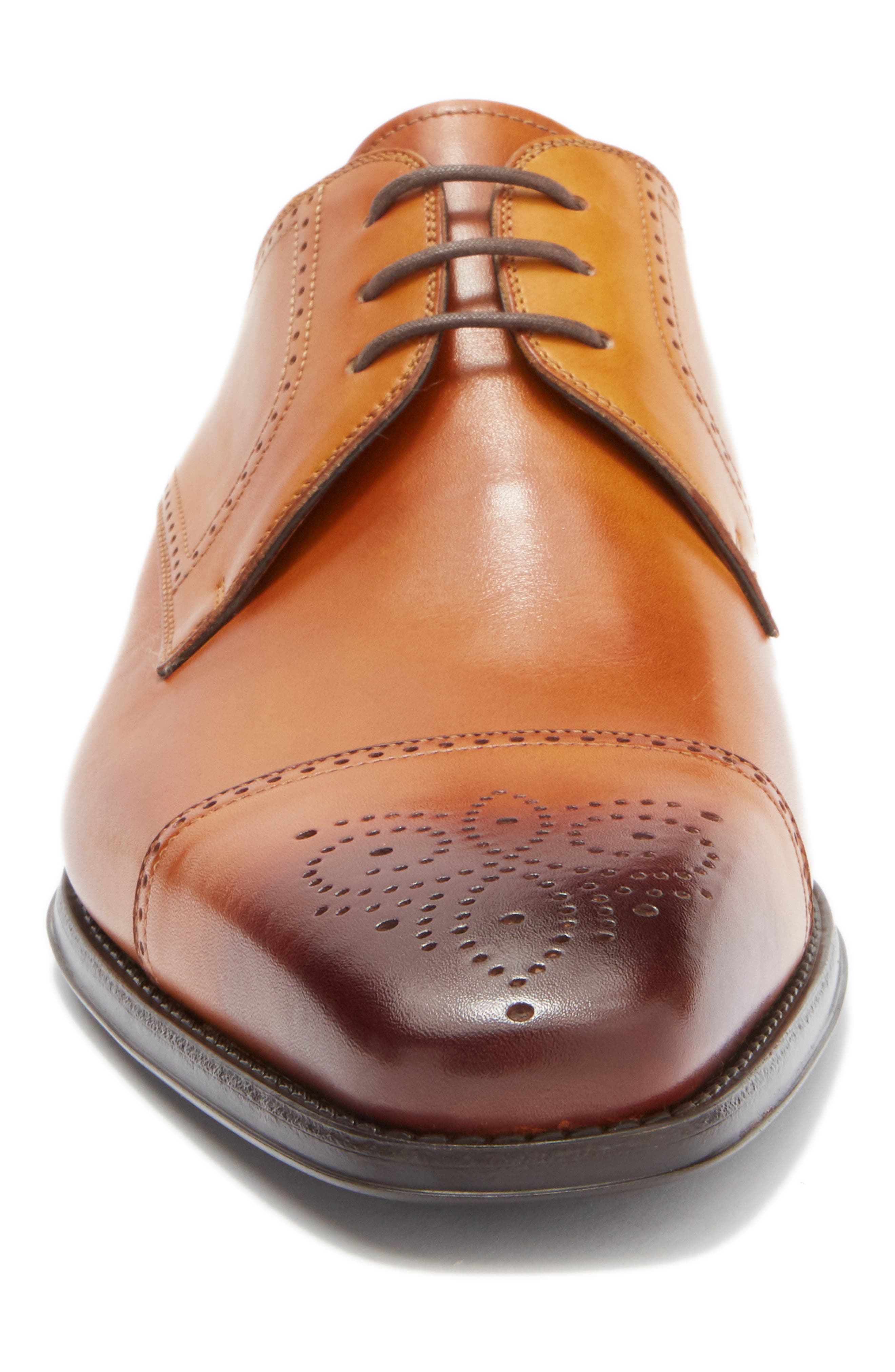 Magnanni Brogue Cap Toe Leather Oxford, Alternate, color, 