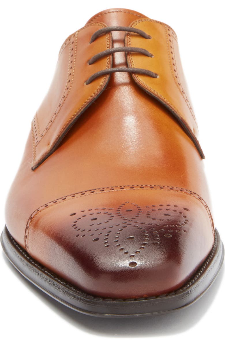 Magnanni Brogue Cap Toe Leather Oxford, Alternate, color,