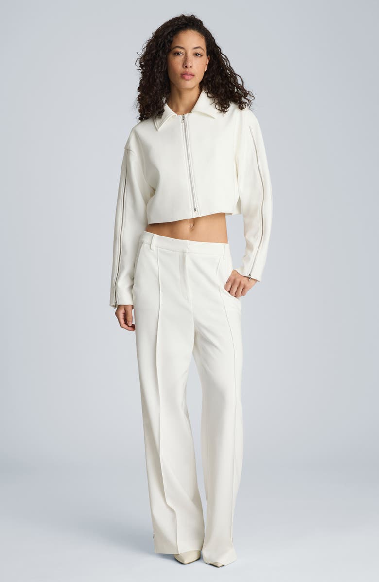 Kenneth Cole Crop Zip Jacket, Alternate, color, 