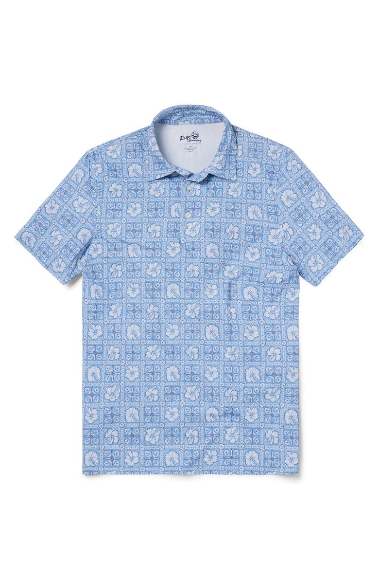 Reyn Spooner Pua Patchwork Aloha Polo, Alternate, color, Chambray