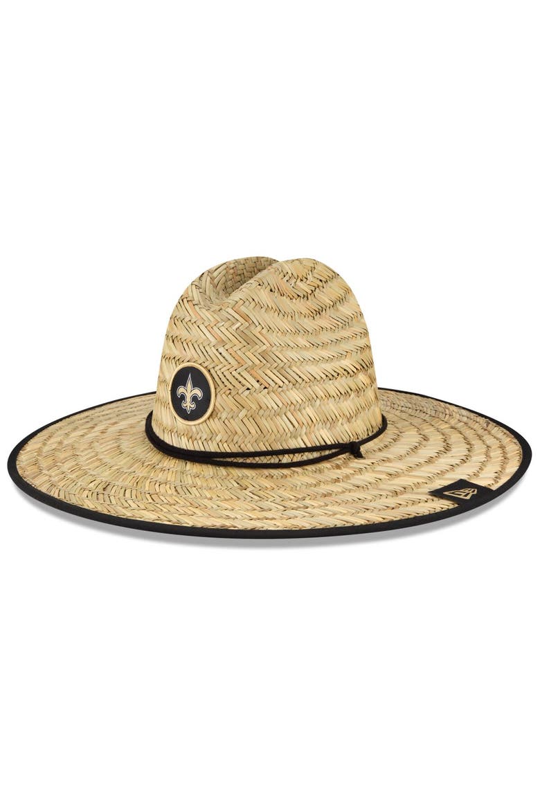 Men's New Era Natural New Orleans Saints NFL Training Camp Official Straw Lifeguard Hat, Main, color, Natural