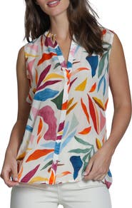 APNY Sleeveless Button-Up Shirt