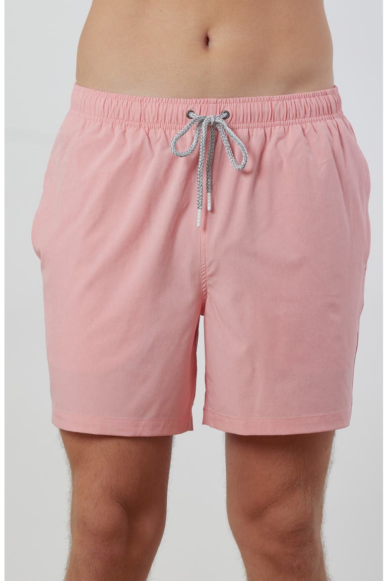 Not Your Average Solid Swim Trunks, Main, color, FLAMINGO PINK
