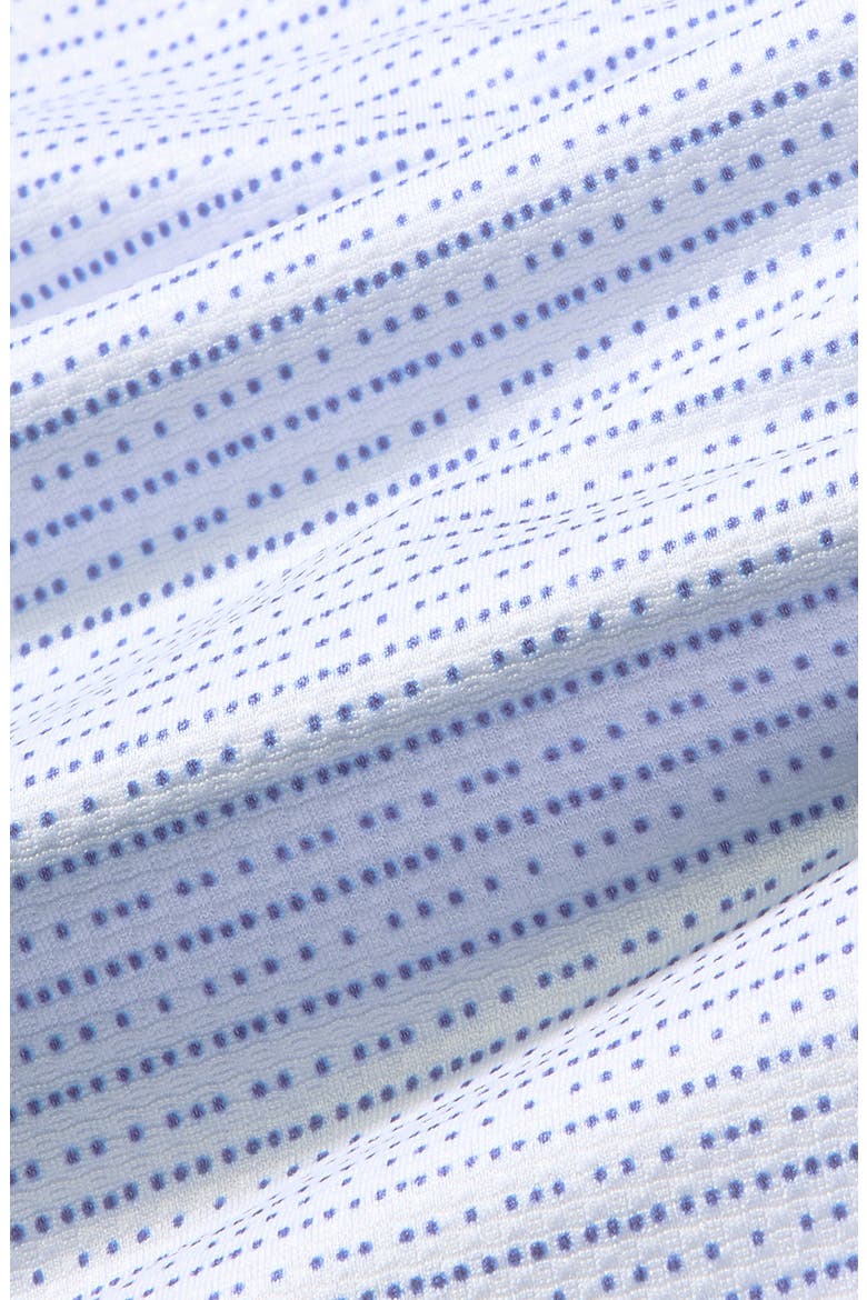 Halyard Trim Fit Dot Stripe Performance Polo, Alternate, color, WHITE DOT STRIPE