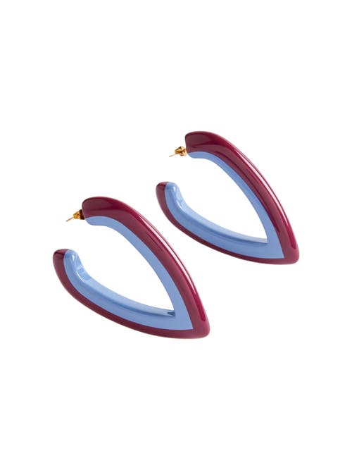 La Doublej Dew Earrings Bicolor Bicolor Light Blue In Multi