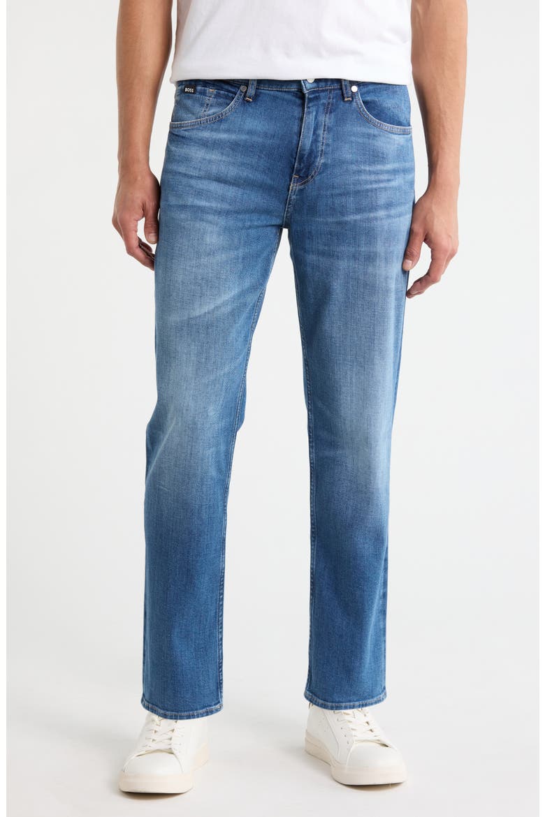 Re Maine Straight Leg Jeans, Main, color, BRIGHT BLUE
