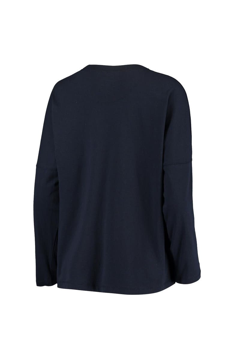 LEAGUE COLLEGIATE WEAR Women's League Collegiate Wear Navy Penn State Nittany Lions Clothesline Oversized Long Sleeve T-Shirt, Alternate, color,