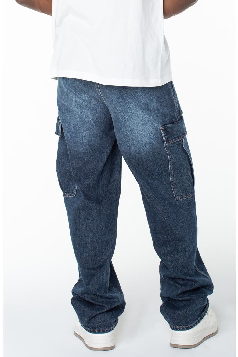 Outlaws Baggy Cargo Pocket Jeans, Alternate, color, MIDDLE MOON