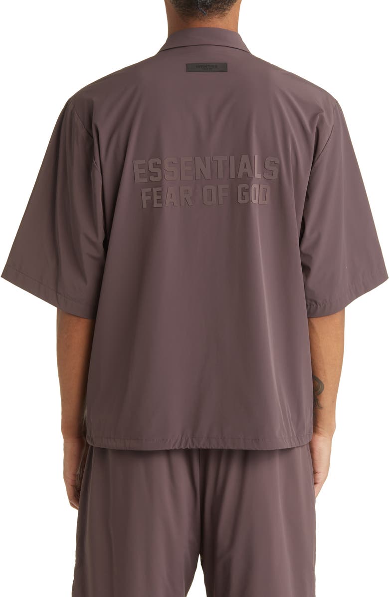 Fear of God Essentials Stretch Nylon Snap-Up Shirt, Alternate, color,