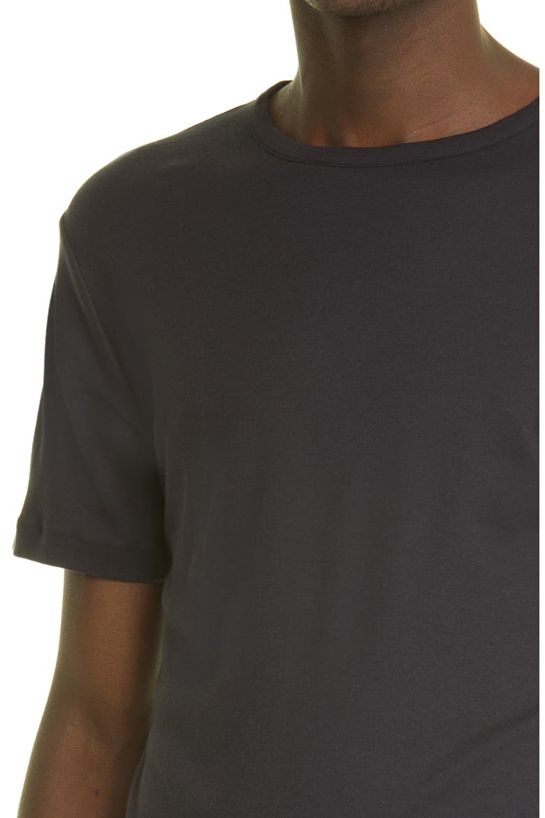 Sea Island Cotton T-Shirt, Alternate, color, BLACK