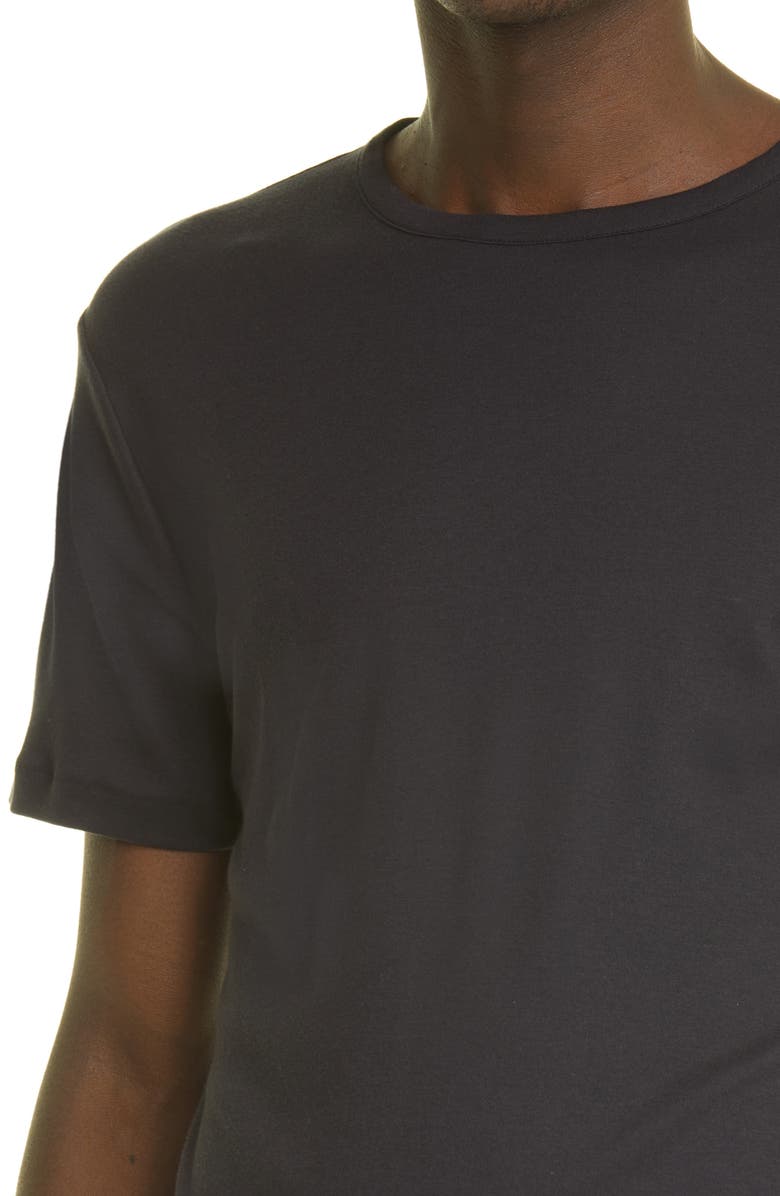 Sunspel Sea Island Cotton T-Shirt, Alternate, color, Black