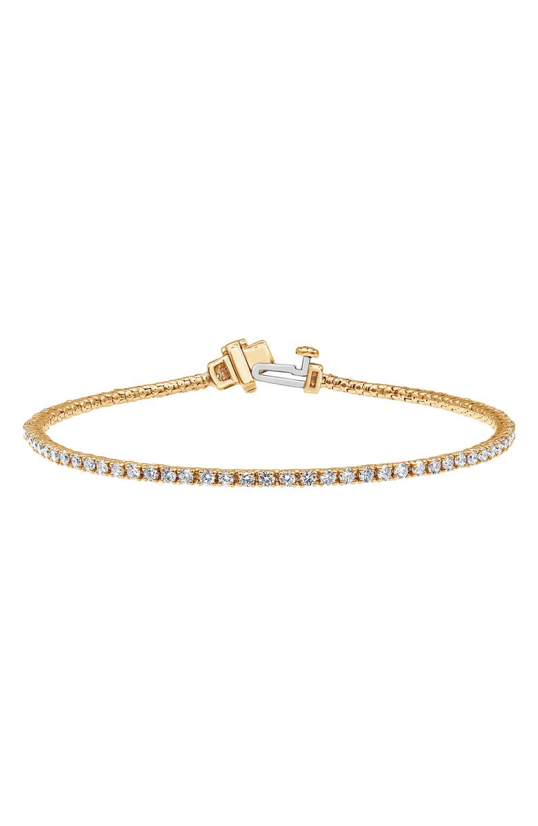 Badgley Mischka Collection 14K Yellow Gold Round Diamond Tennis Bracelet - 2.0ct., Main, color, 