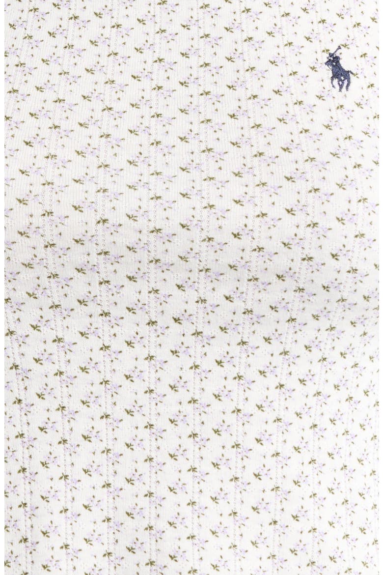 Logo Detail Cotton Short Pajamas, Alternate, color, PURPLE BUD