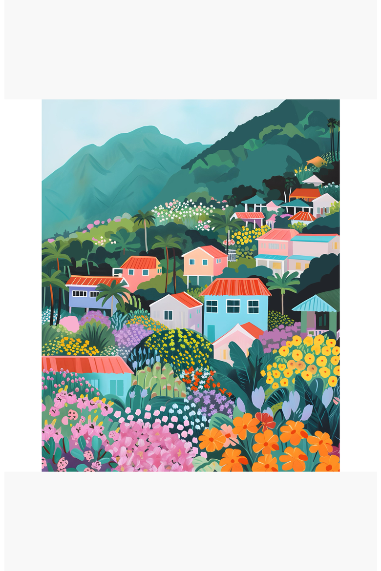Honolulu Flower Market Paint by Numbers Kit, Alternate, color, Multicolor