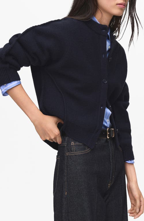 Mango Sea Cardigan In Blue