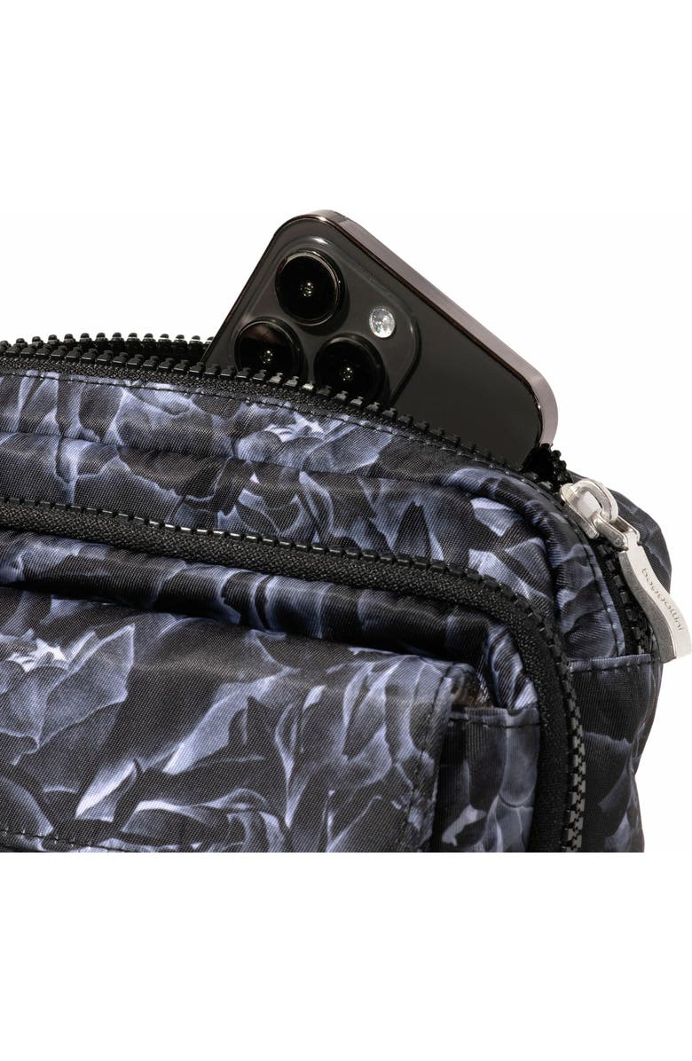 BAGGALLINI Modern Double Zip Crossbody Bag, Alternate, color, Black Divine Rose