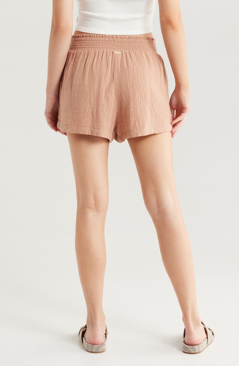 Billabong In the Waves Cotton Gauze Shorts, Alternate, color, Rose Brown