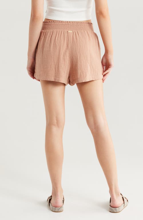 Billabong In The Waves Cotton Gauze Shorts In Brown