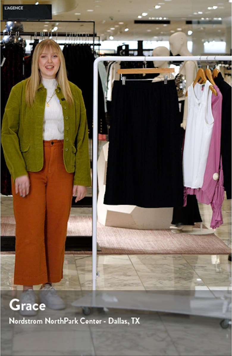 Quilted A-Line Silk Skirt, sales video thumbnail