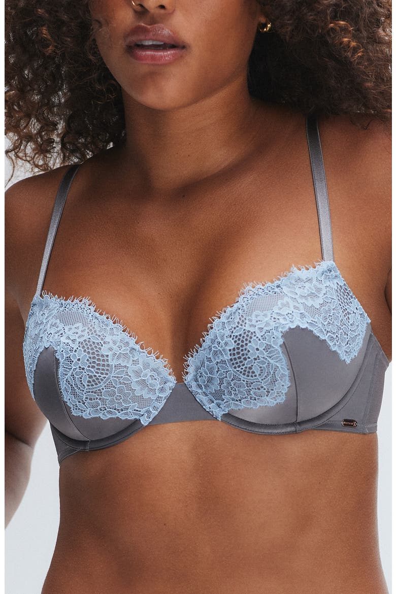 Nite Shade Underwire Padded Demi Bra, Main, color, MASTERMIND GREY