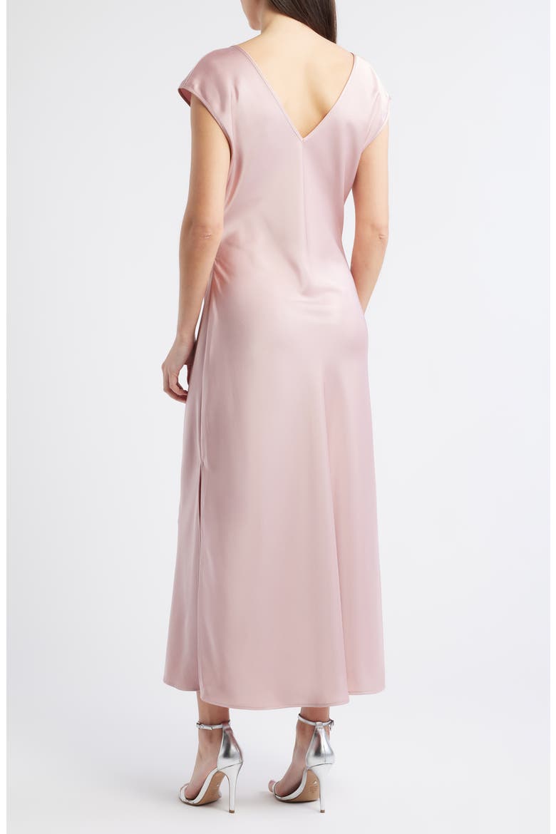 sam edelman satin dress Sam Edelman Drape Neck Satin Maxi Dress in Loden at Nordstrom, Size 10