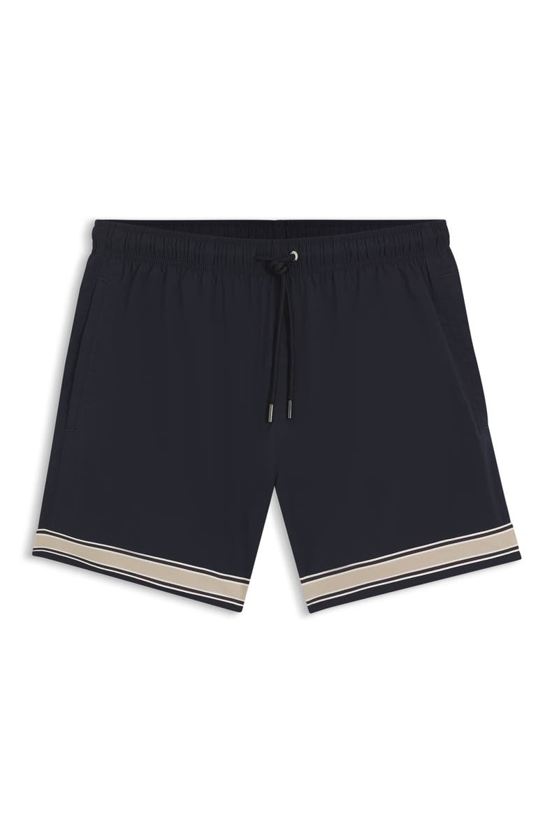 BOSS Resort Tape Swim Trunks, Alternate, color, Dark Blue