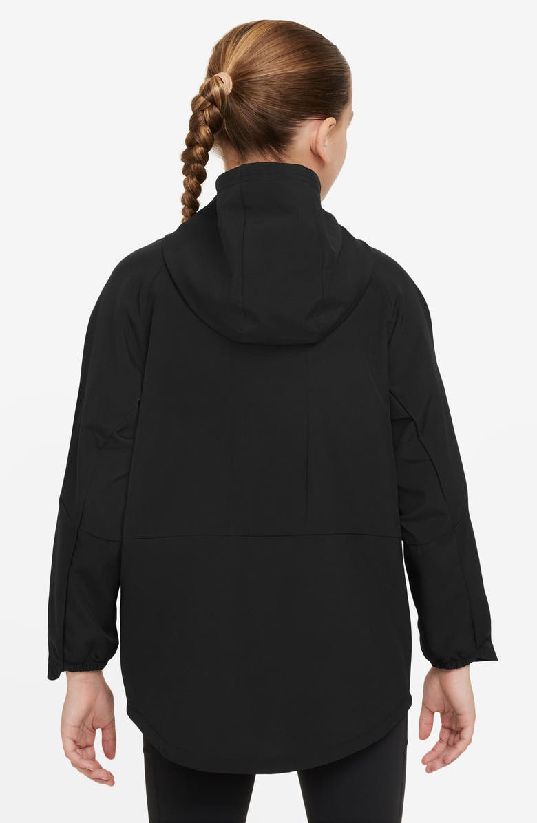 Nike Kids' Dri-FIT UV Woven Training Jacket, Alternate, color, Black / Reflective Silver