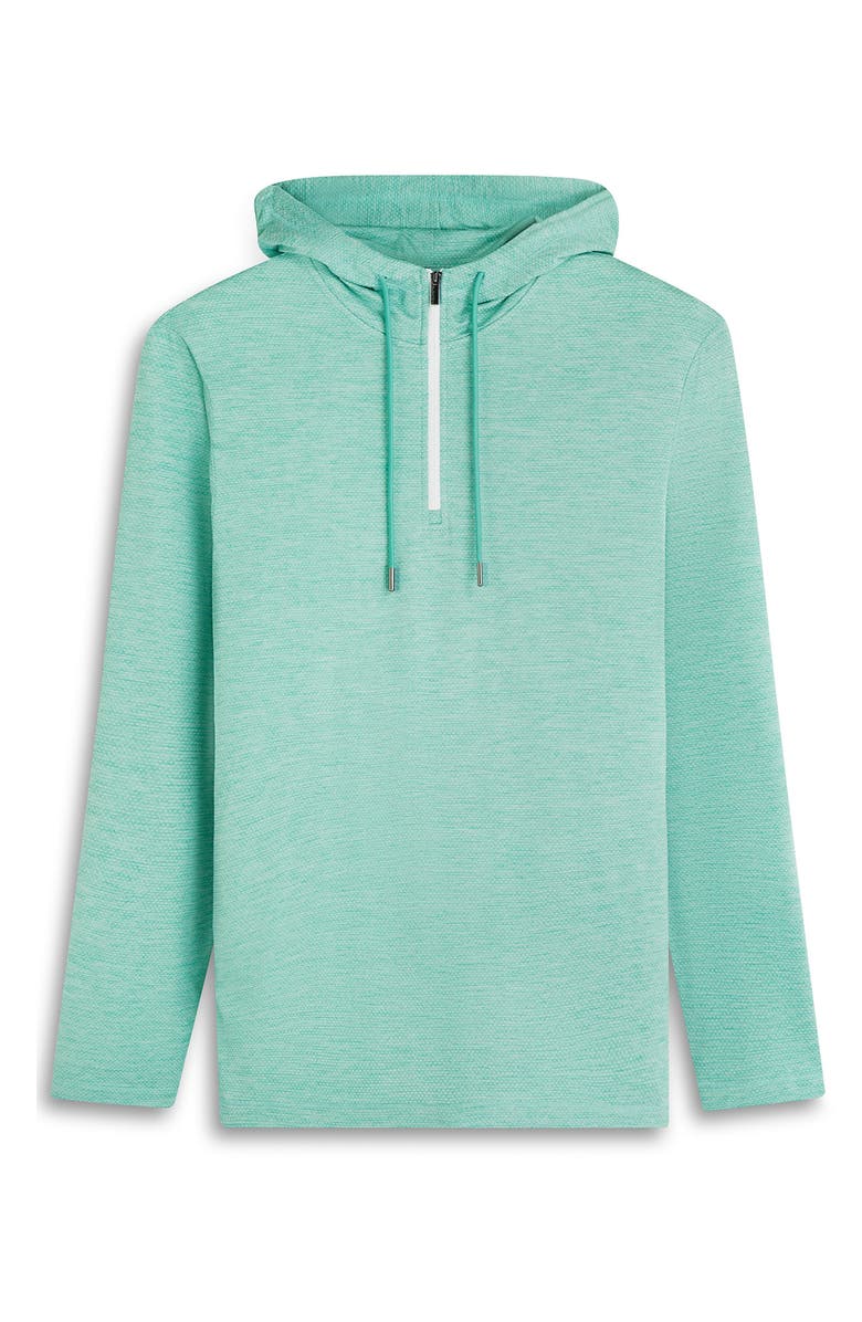 Bugatchi Quarter Zip Performance Hoodie, Alternate, color, Menthol