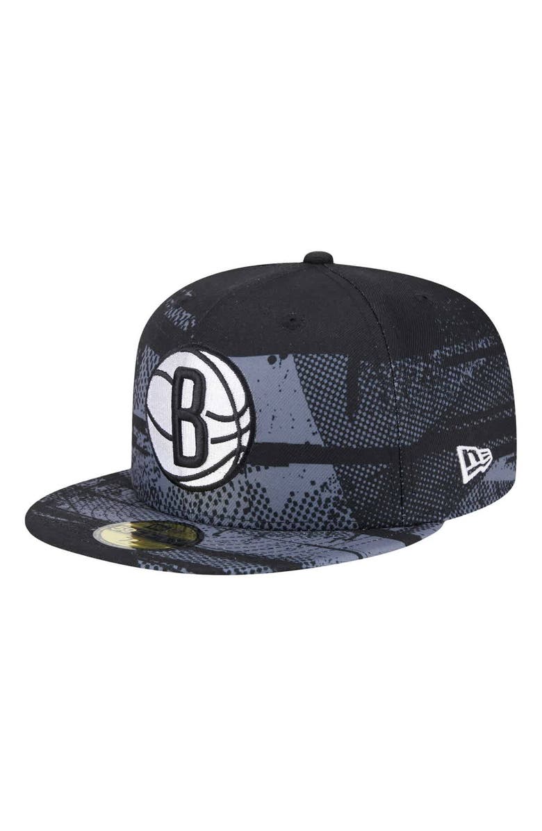 New Era Men's New Era Black Brooklyn Nets Tip-Off 59FIFTY Fitted Hat, Main, color, Black