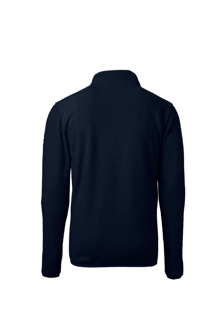 Men's Cutter & Buck Navy Northern Arizona Lumberjacks Vault Cascade Eco Sherpa Fleece Big & Tall Quarter-Zip Top, Alternate, color, Navy