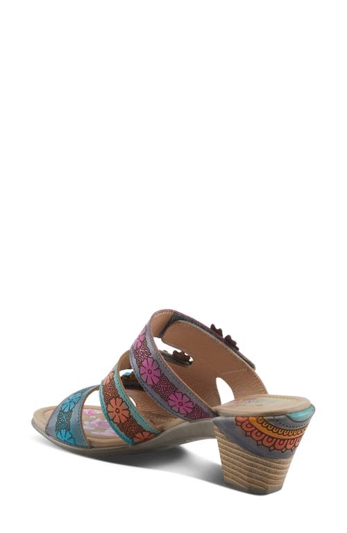 L'artiste By Spring Step Alexi Slide Sandal In Grey Multi