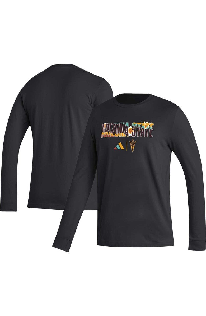 adidas Men's adidas Black Arizona State Sun Devils Honoring Black Excellence Long Sleeve T-Shirt, Main, color, 