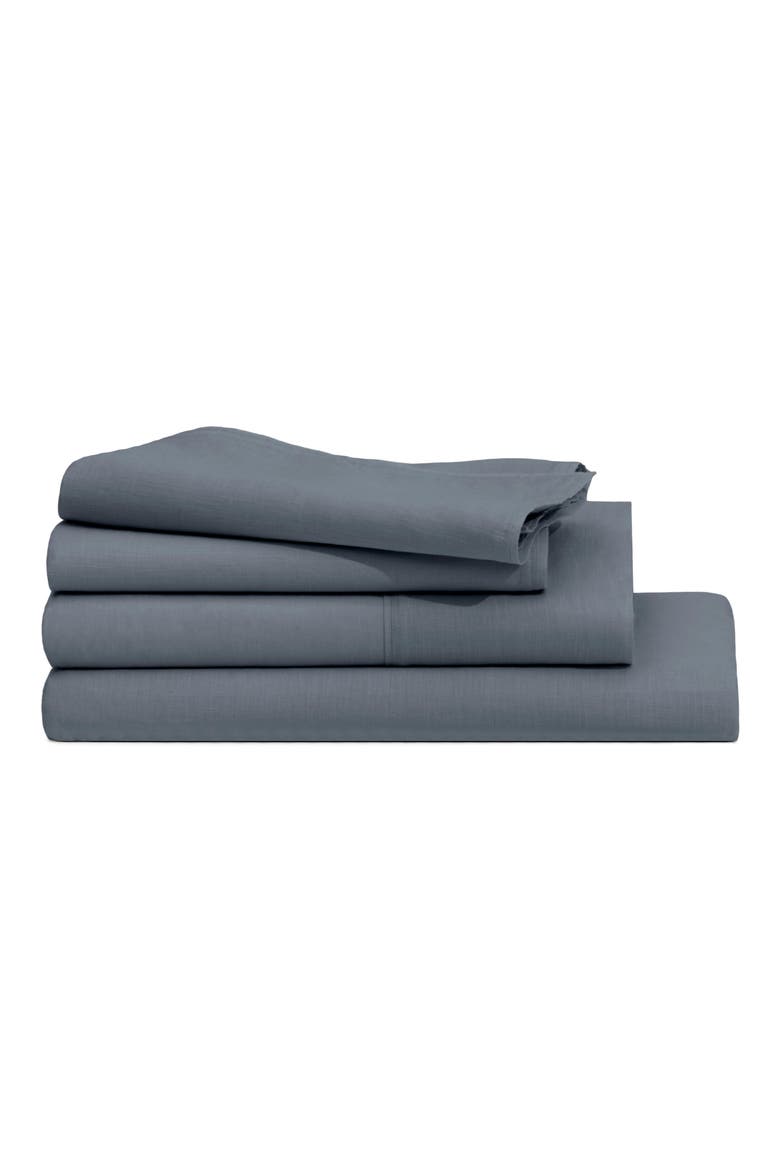 The Linen Sheet Set, Main, color, CHARCOAL