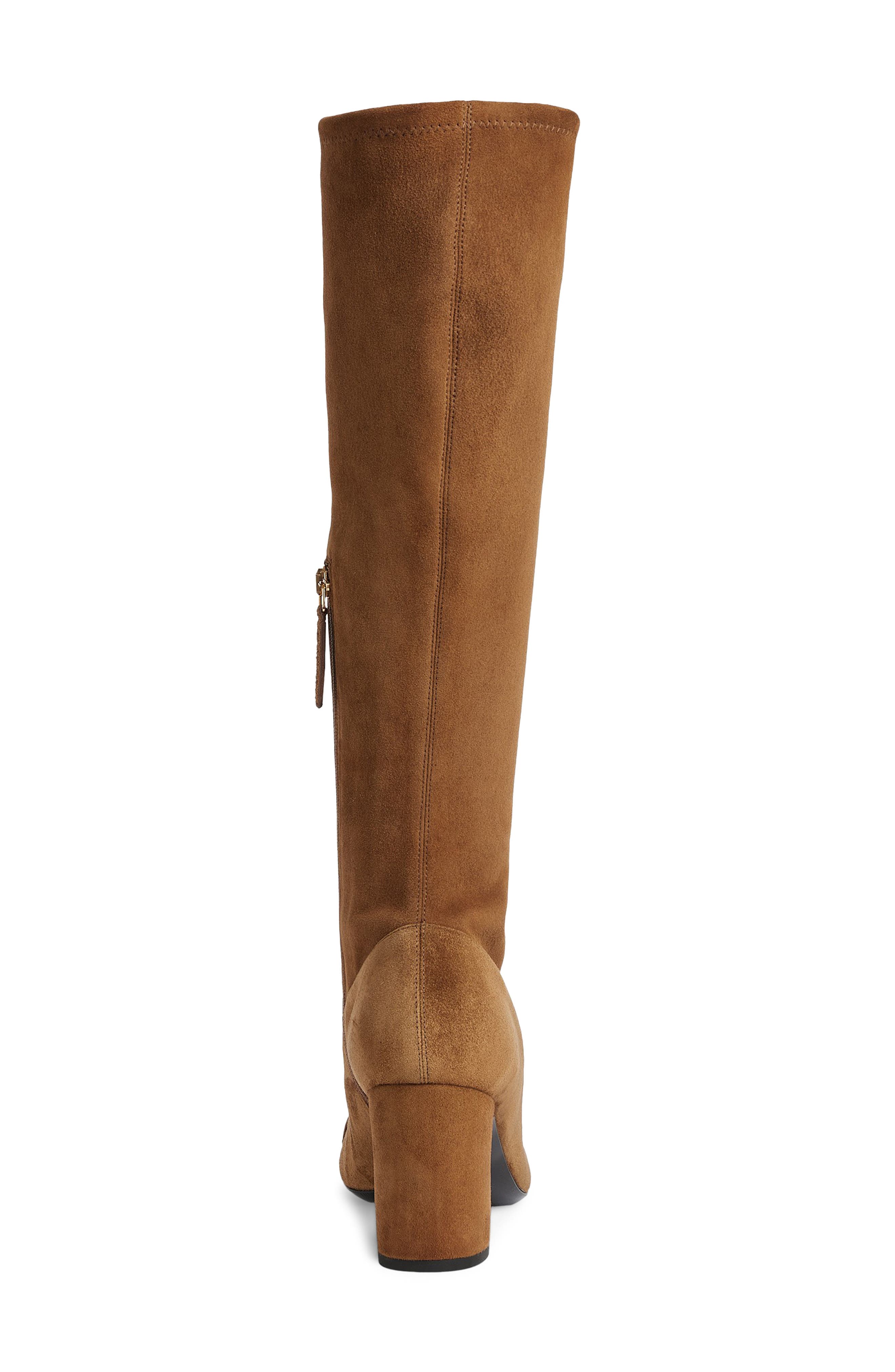 Gucci Alfa Horsebit Knee High Boot, Alternate, color, Pepper Brown