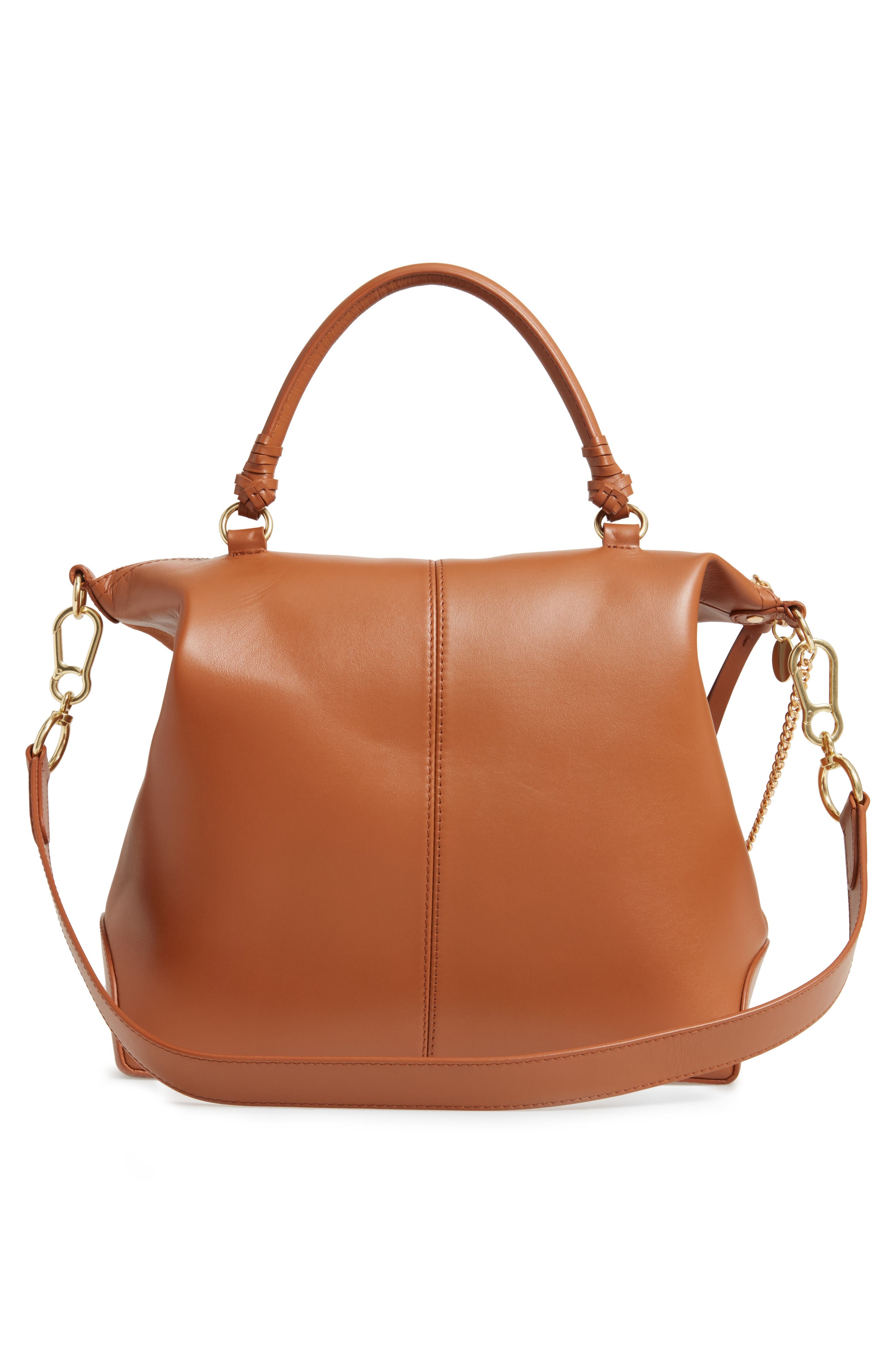 Emy Suede & Leather Satchel, Alternate, color, CARAMELLO