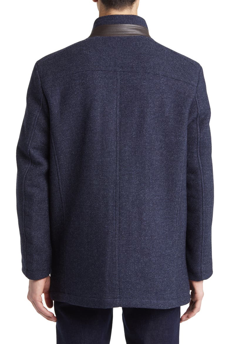 Upton Bib Insert Wool Blend Car Coat, Alternate, color, NAVY