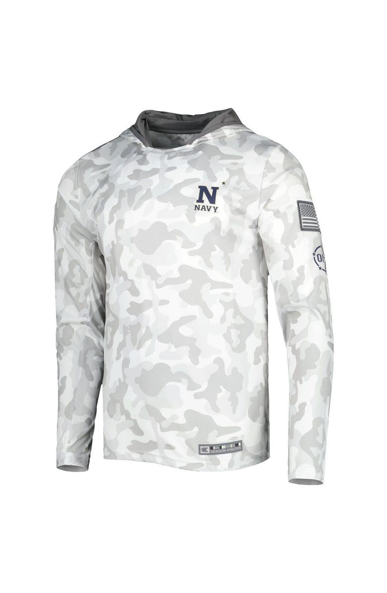 COLOSSEUM Men's Colosseum Arctic Camo Navy Midshipmen OHT Military Appreciation Long Sleeve Hoodie Top, Alternate, color, Arctic Camo