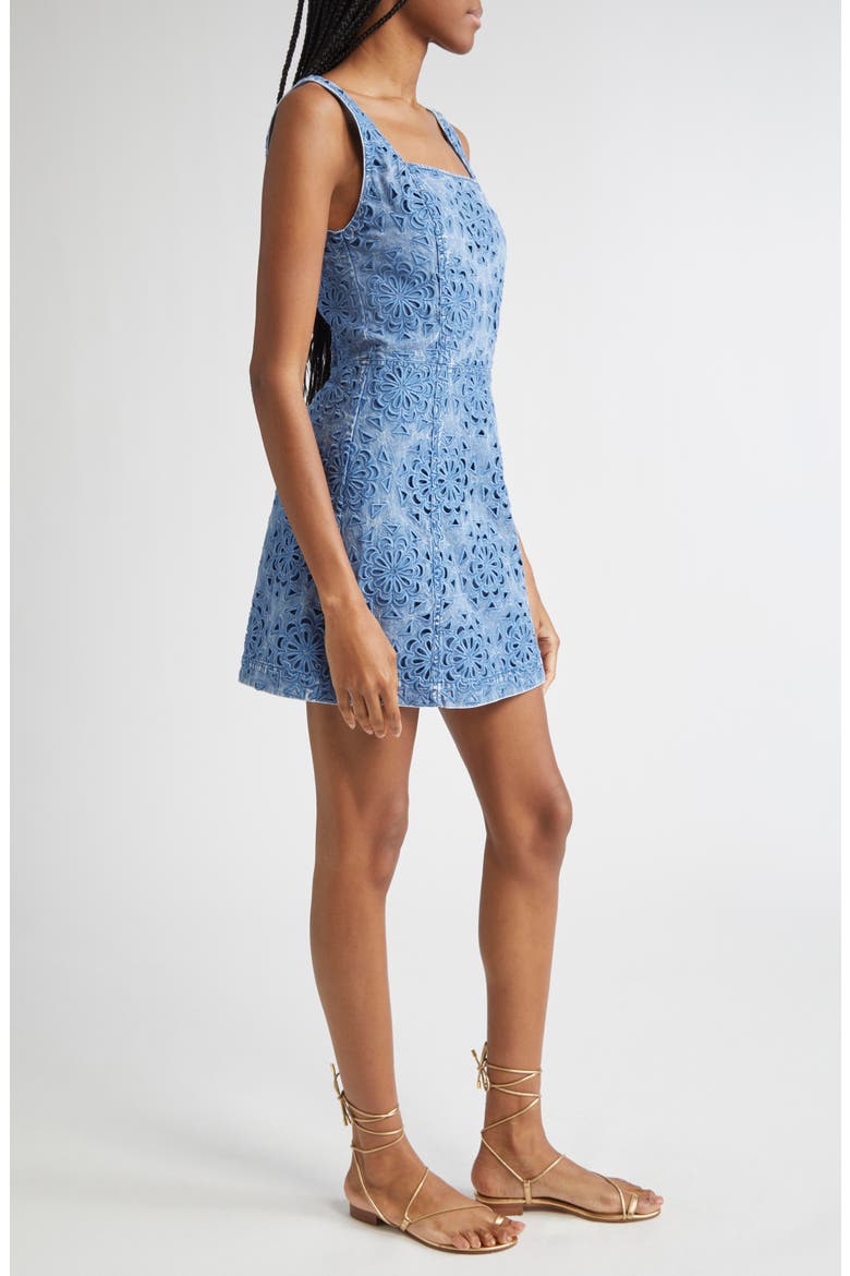 Maryann Floral Cutout Sleeveless Dress, Alternate, color, AVERY BLUE