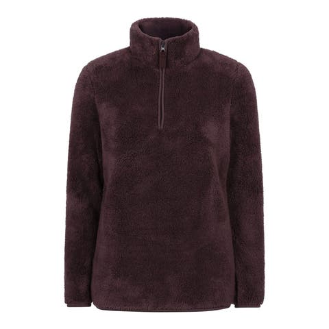 Teddy Fleece Quarter Zip Fleece Top
