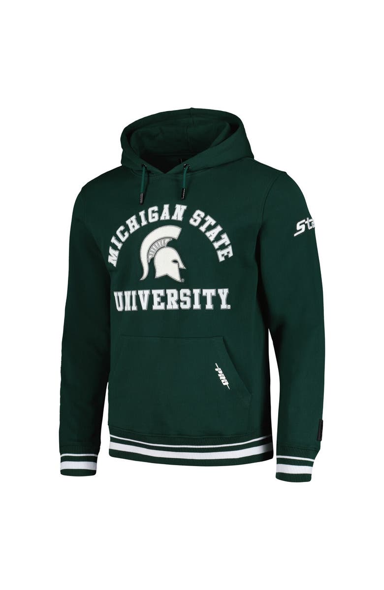 PRO STANDARD Men's Pro Standard Green Michigan State Spartans Classic Stacked Logo Pullover Hoodie, Alternate, color,