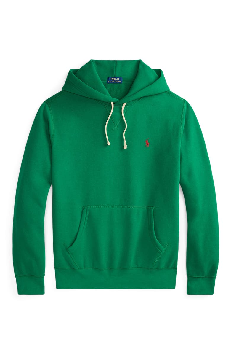 Fleece Hoodie, Alternate, color, GREEN