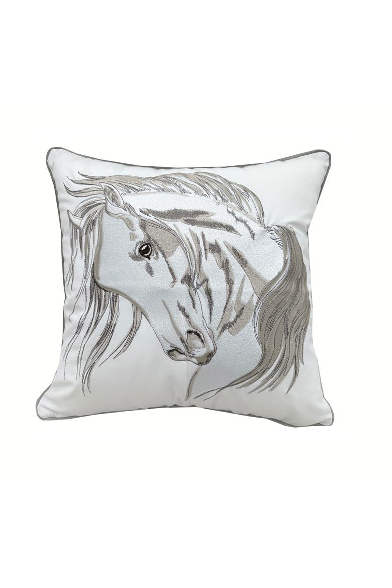 Head Strong Left Indoor/ Indoor/Outdoor Accent Throw Pillow Decor, Main, color, Gray